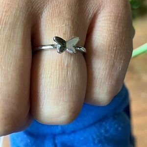 Chic Silver Butterfly Band